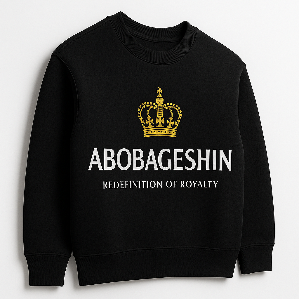 ABOBAGESHIN® Crown Emblem Sweatshirt – Black