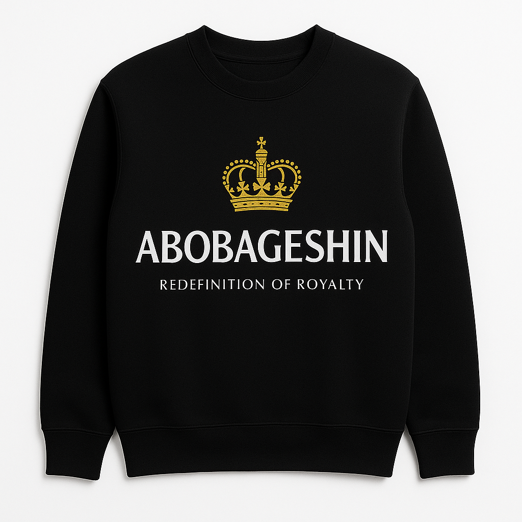 ABOBAGESHIN® Crown Emblem Sweatshirt – Black