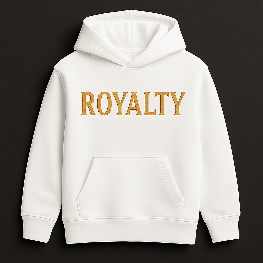 ABOBAGESHIN® ROYALTY Hoodie – White and Gold Edition