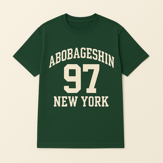 ABOBAGESHIN 97 NEW YORK Tee  - Forest Green