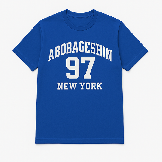 ABOBAGESHIN 97 NEW YORK Tee  - Royal Blue